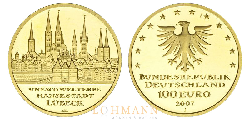 100 Euro Goldmünze - Lübeck